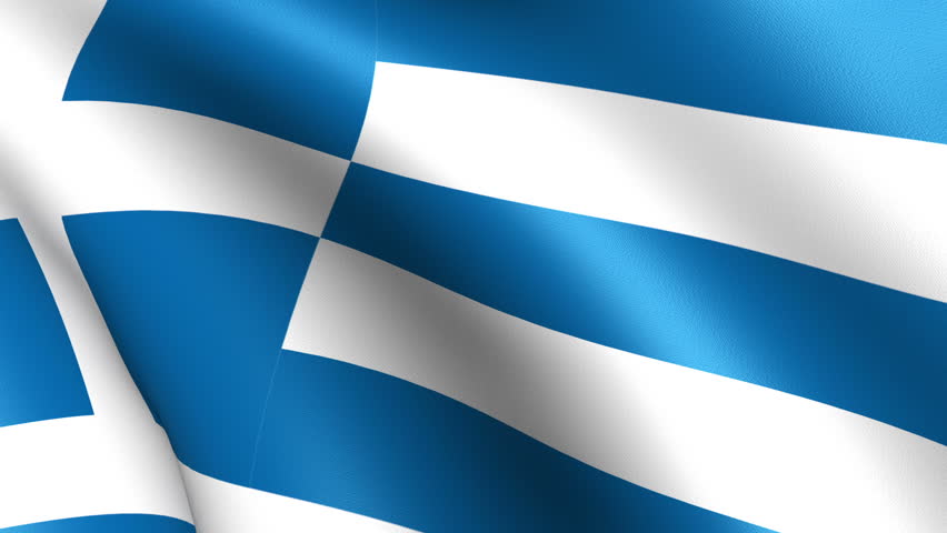 Greece Flag Waving