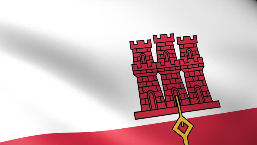 Gibraltar Flag Waving