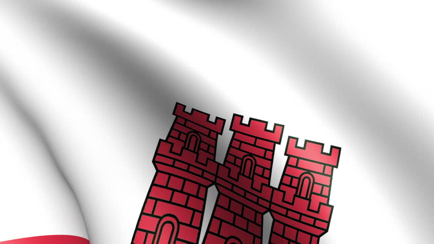 Gibraltar Flag Waving