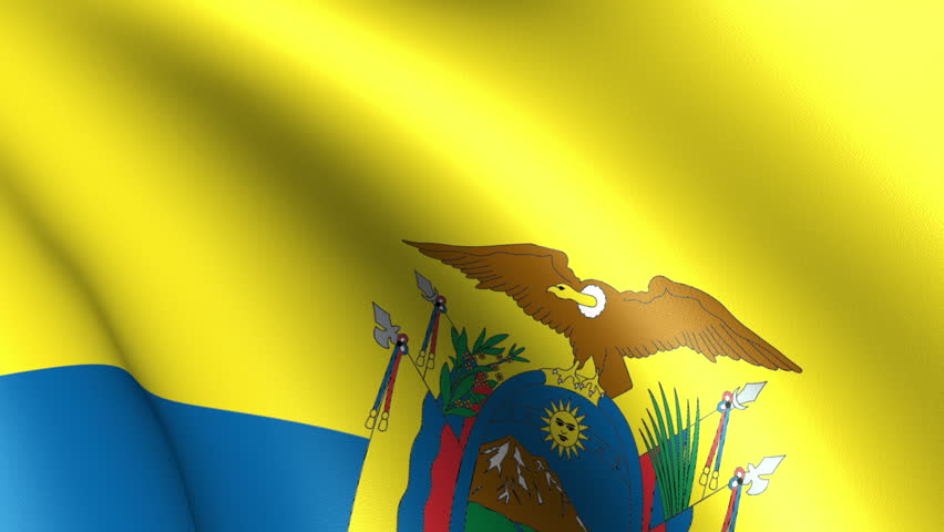 Ecuador Flag Waving