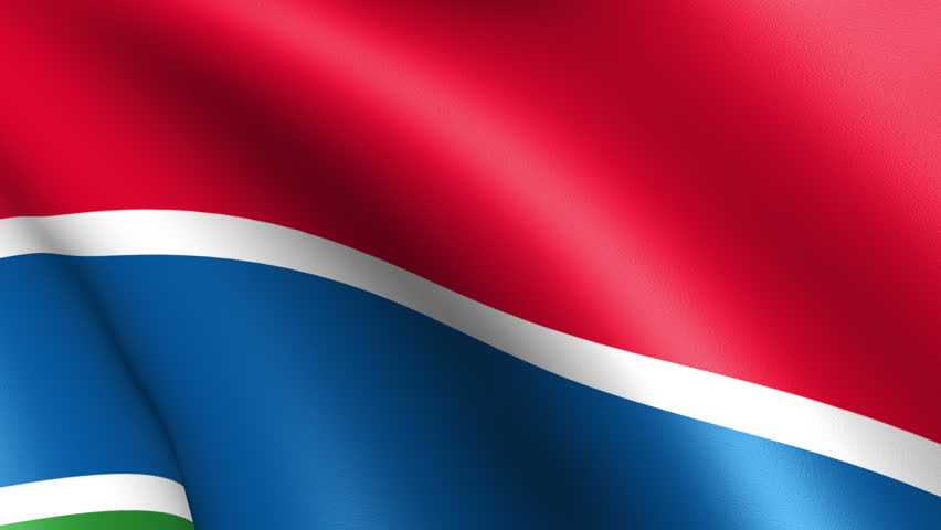Gambia Flag Waving
