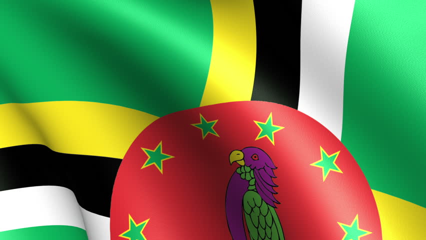 Dominica Flag Waving