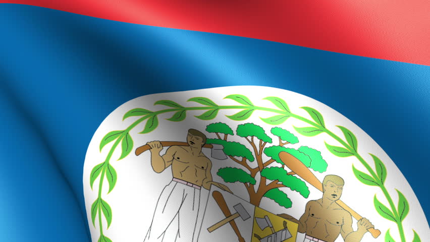 Belize Flag Waving