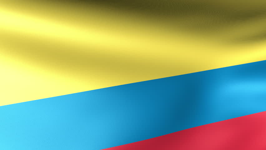 Colombia Flag Waving