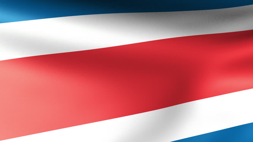 Costa Rica Flag Waving