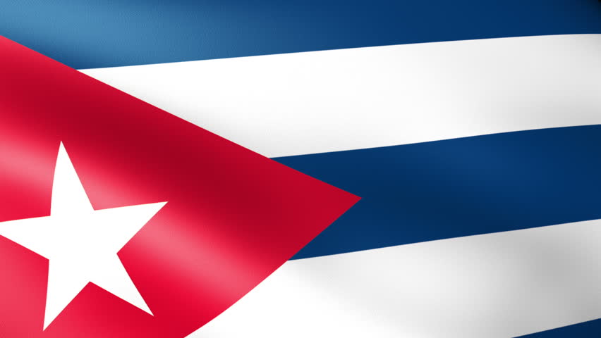Cuba Flag Waving