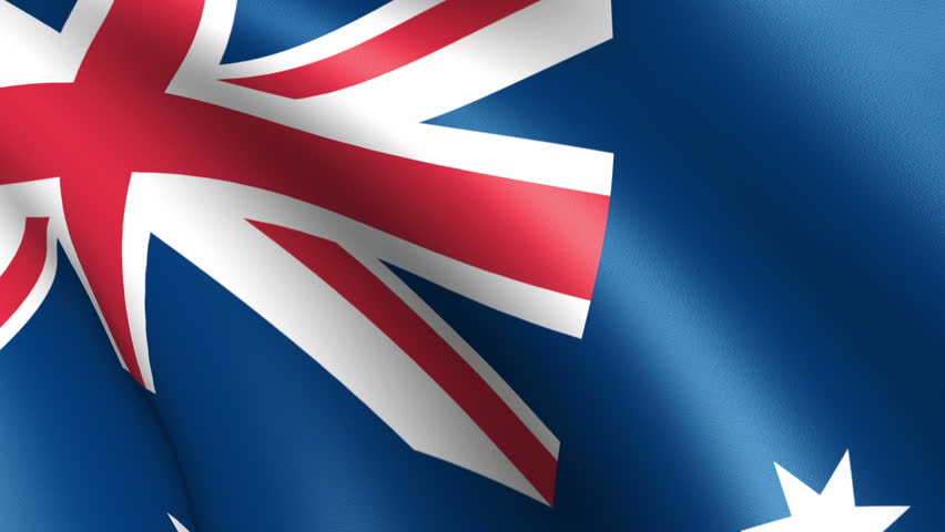 Australia Flag Waving