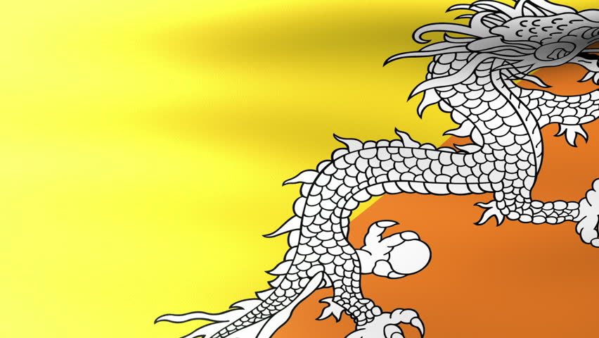 Bhutan Flag Waving