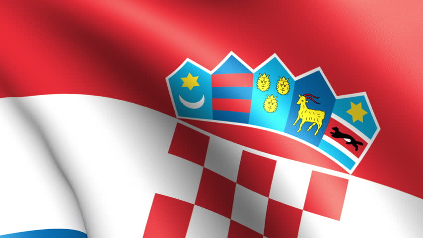 Croatian Flag Waving