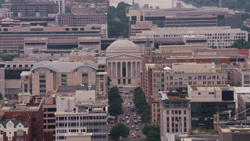 Washington, D.C. circa-2017, Aerial view of National Gallery of Art. Shot with Cineflex and RED Epic-W Helium.