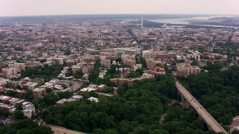 Washington, D.C. circa-2017, Flying up 16th Street to National Mall. Shot with Cineflex and RED Epic-W Helium.