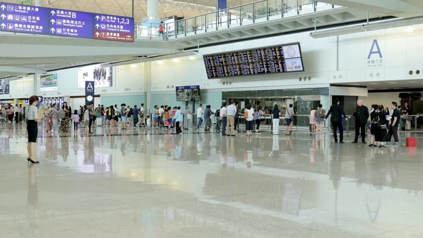 Hong Kong Airport, Hong Kong, Stock Footage Video (100% Royalty ...