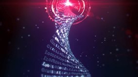 Artificial binary DNA double helix molecule data read  loop ready vertical movement - Powered by Shutterstock - Get 15% off with code: PIKWIZARD15