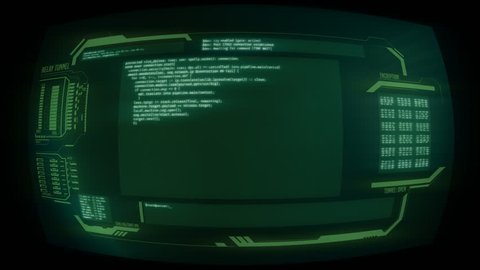 Hacking Process On Old Style Screen Stock Footage Video (100% Royalty ...