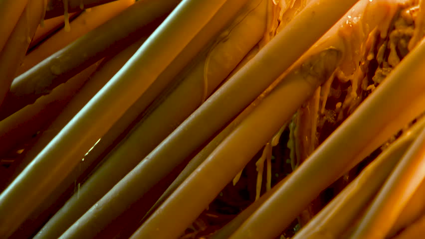 burning candles in church close up flames