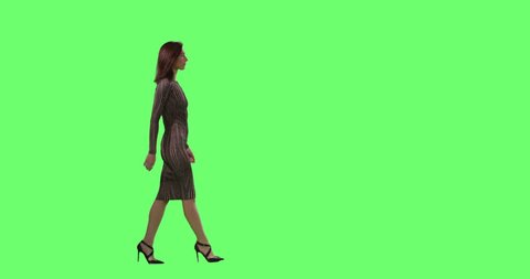 Stylish Young Brunette Gracefully Walking Stock Footage Video 100 Royalty Free Shutterstock