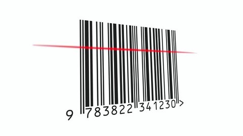 Distorted Warped Closeup Shot Big Barcode Stock Footage Video (100% ...