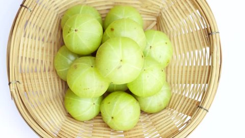 amla green fruits in basket 