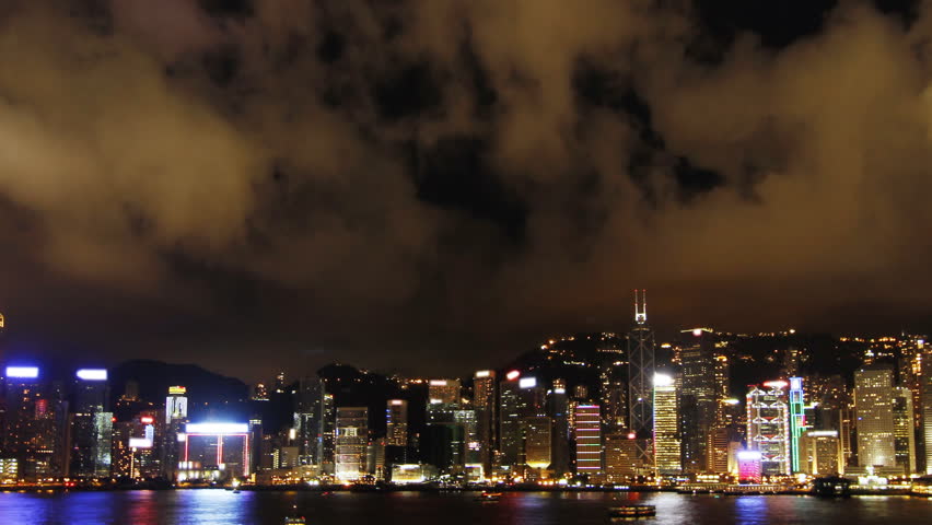 Symphony of Lights on Victoria Harbour in Hong Kong