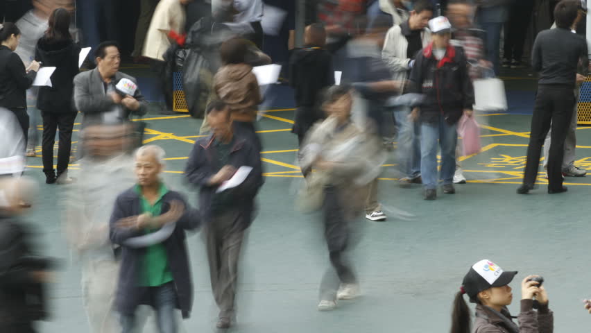 HONG KONG - DECEMBER 12: Crowd at entrance on December 12, 2010 in Hong Kong,
