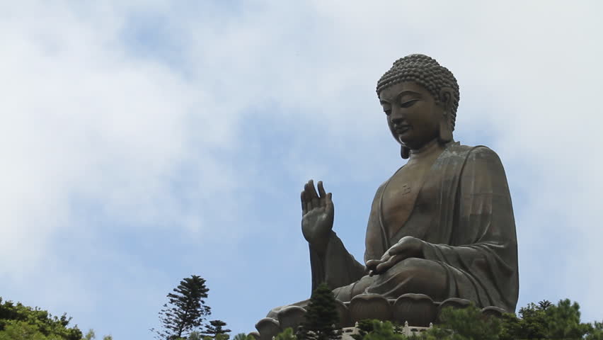 Giant Buddha - Bronze Buddha statue at the Po Lin Monastery, Hong Kong. The