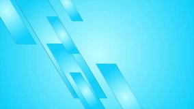 Bright blue geometric abstract hi-tech corporate motion design. Seamless looping. Video animation Ultra HD 4K 3840x2160