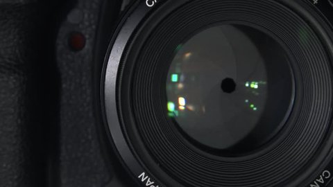 Closeup of a Photographic lens