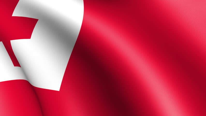 Tonga Flag Waving