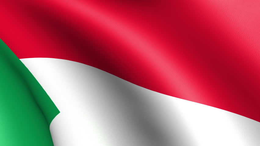 The Sudan Flag Waving