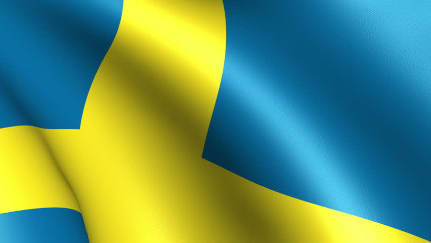 Sweden Flag Waving