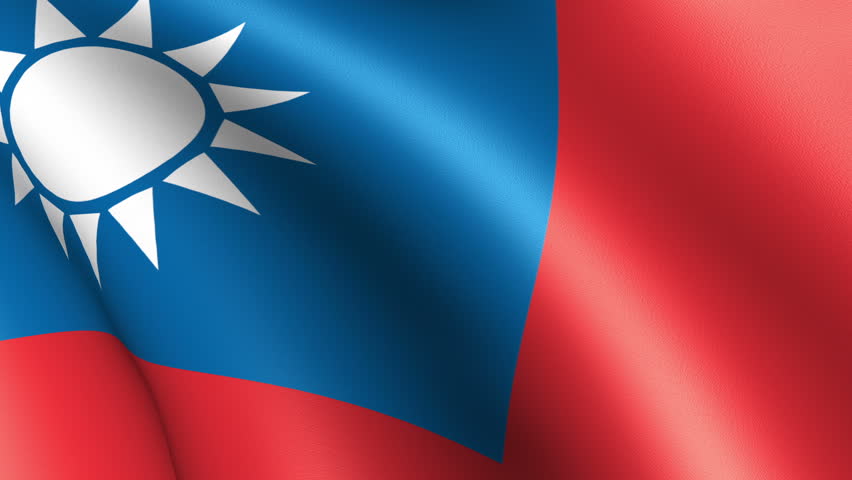 Taiwan Flag Waving