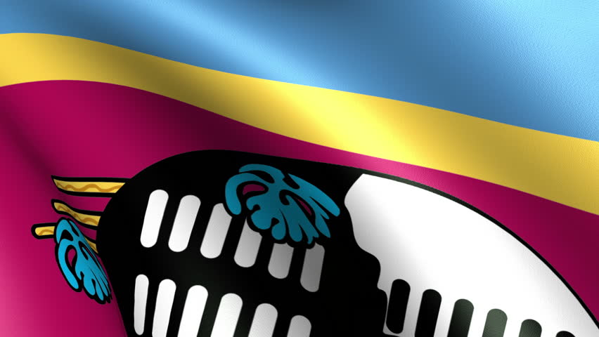 Swaziland Flag Waving