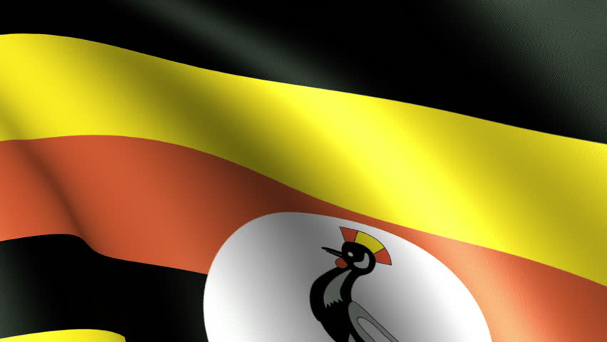 Uganda Flag Waving