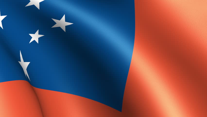 Western Samoa Flag Waving