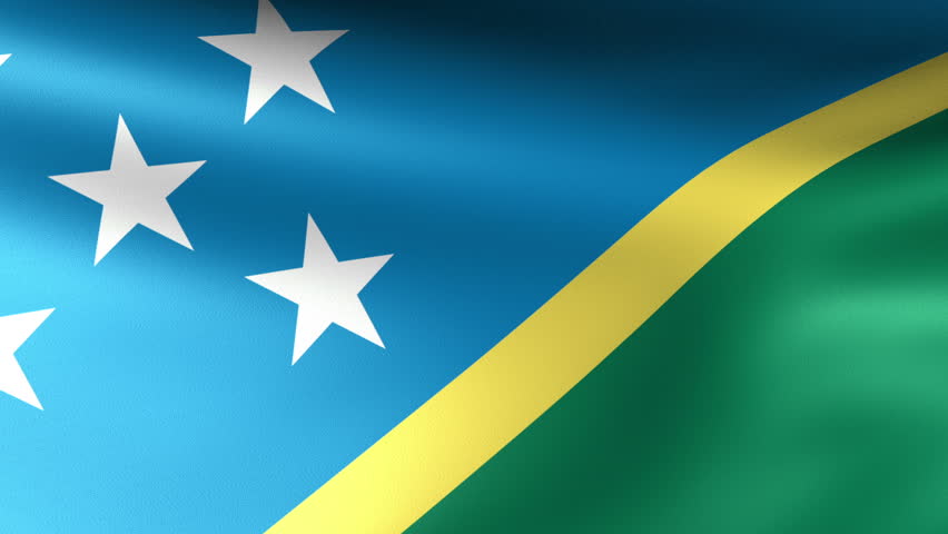 Solomon Islands Flag Waving