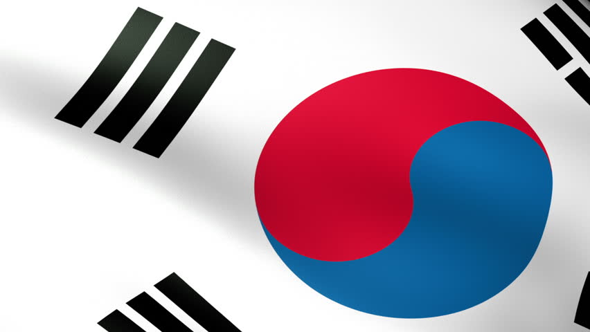South Korea Flag Waving