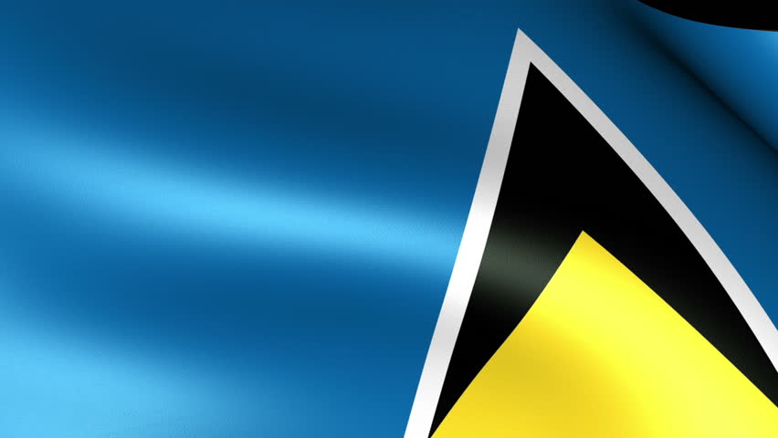 Saint Lucia Flag Waving