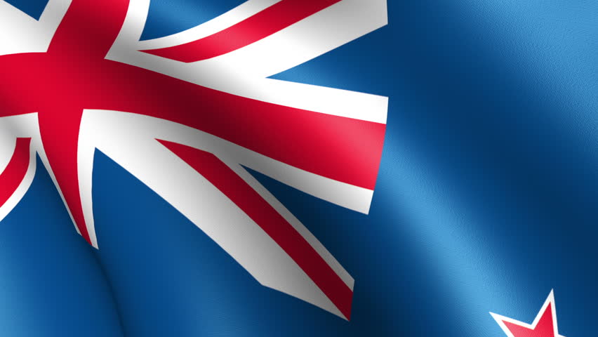 New Zealand Flag Waving