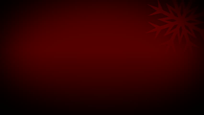 Ribbons grow over a red background featuring a single rotating snowflake.