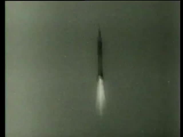 Launch of Jupiter-C multistage missile Cape Canaveral Florida circa 1958-MGM PICTURES, UNIVERSAL-INTERNATIONAL NEWSREEL, USA, filmed in 1958
