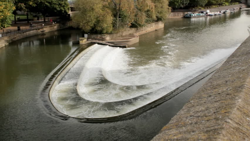 Pulteney Weir in the centre of the City of Bath, South West England