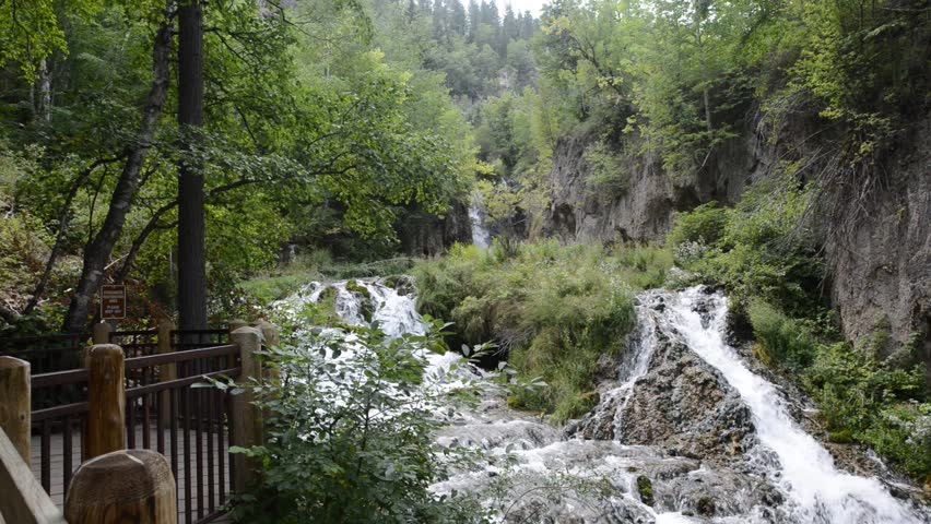 Waterfall in Black Hills of South Dakota
