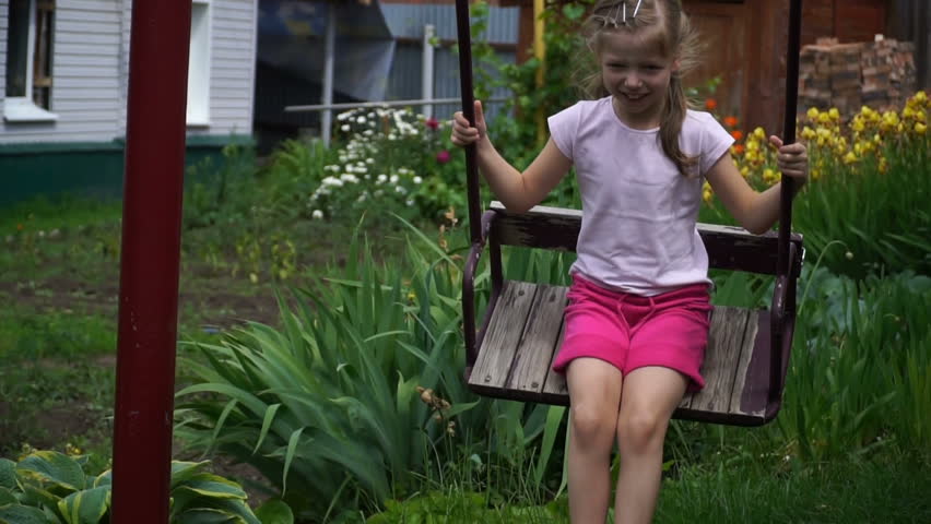 Girl On Swing Stock Footage Video (100% Royalty-free) 28572052