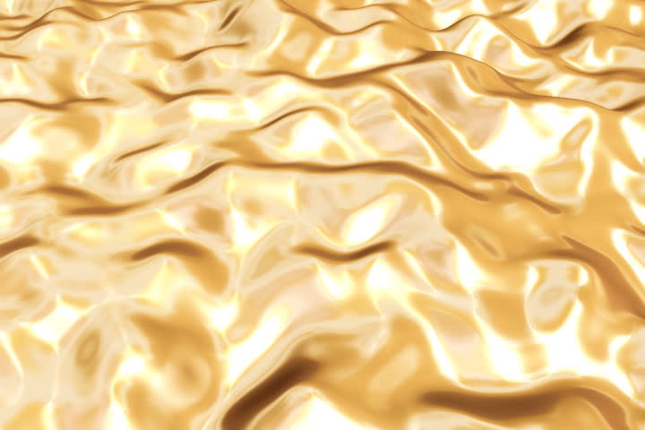 gold metallic silk cloth animated,seamless loop back and forth