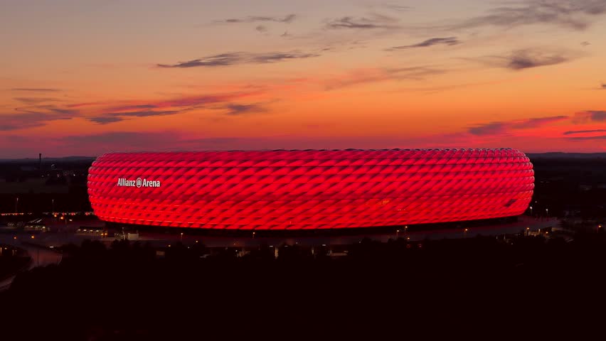 Famous Football Stadium Allianz Arena Stock Footage Video (100 ...