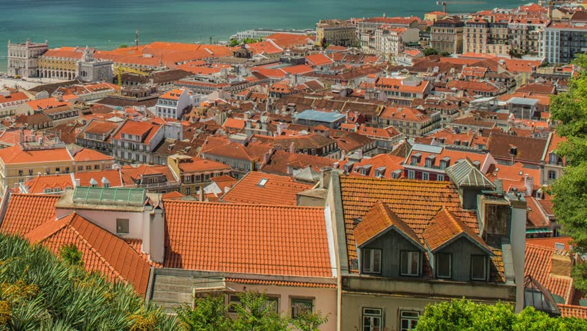 Lisbon Panorama. Lisbon is capital of Portugal. It is continental Europes westernmost capital city. Lisbon lies in western Iberian Peninsula on Atlantic Ocean and River Tagus.