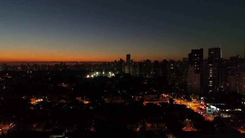 Dusk Sky in Sao Paulo City, Brazil