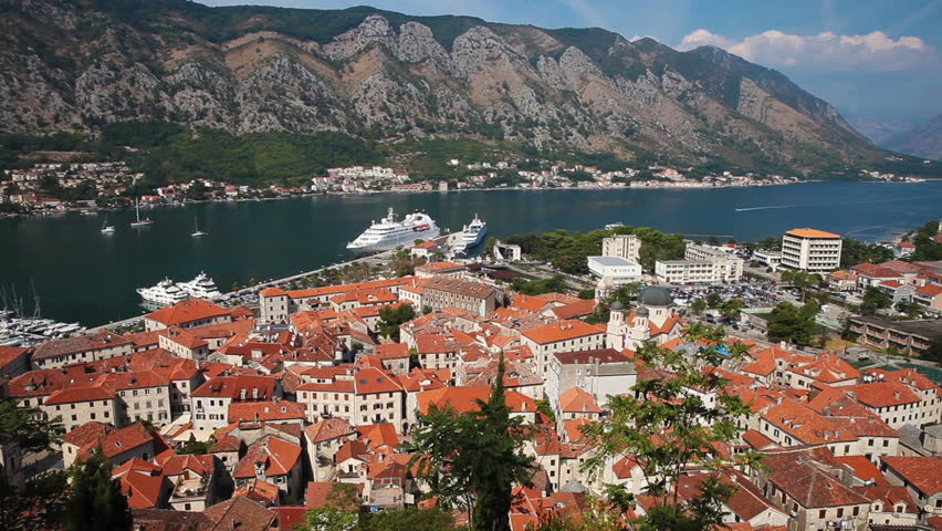 Old town of Kotor in Montenegro. Boka Kotor Bay
