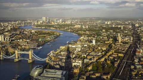 Time Lapse London Aerial View  