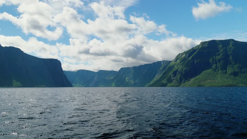 Beautiful Western Brook Pond in Gros Morne National Park in Newfoundland Canada